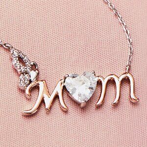 Mom Heart Necklace, Charmed Aroma Mothers Day Necklace Collection